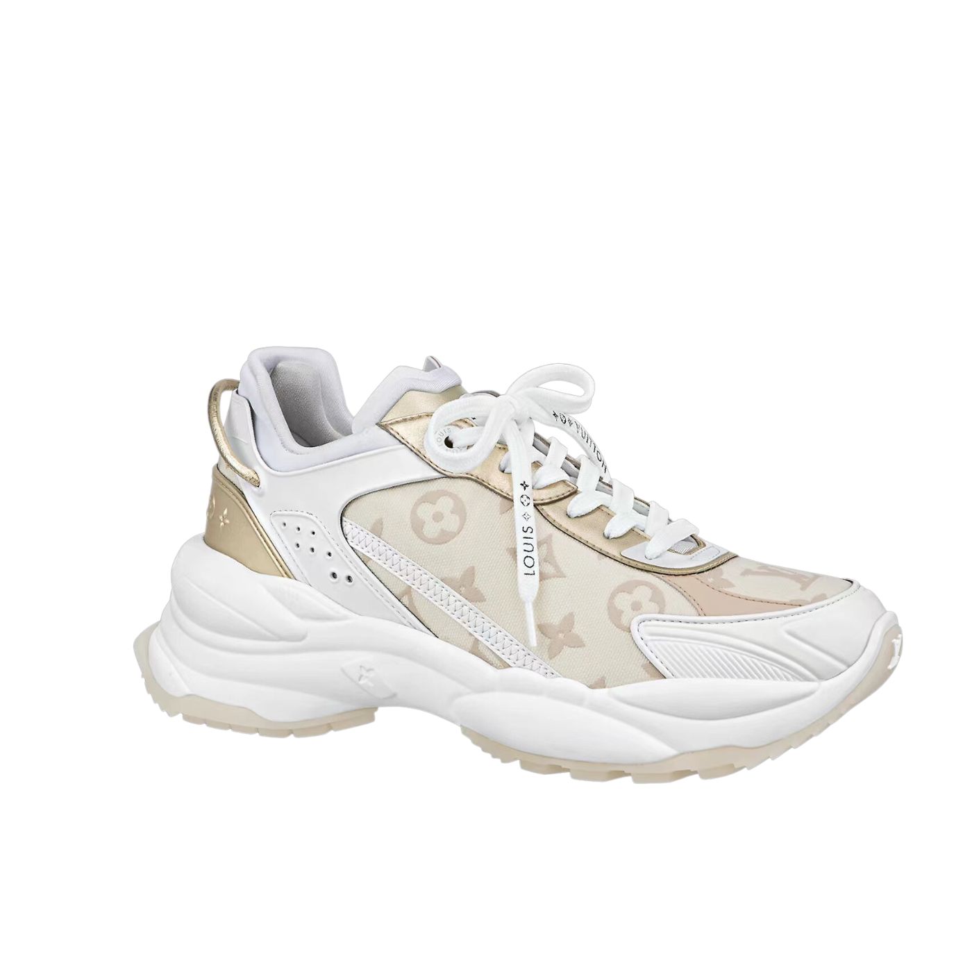 Louis Vuitton Run 55 Sneaker Beige For Women 1ABHR3