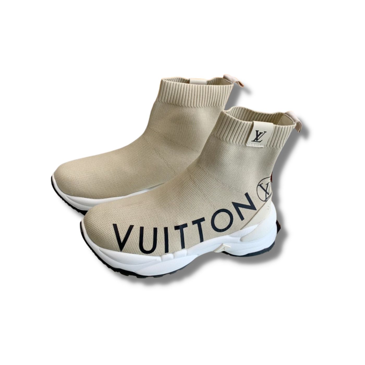 Louis Vuitton Run 55 Sneaker Boot Beige For Women