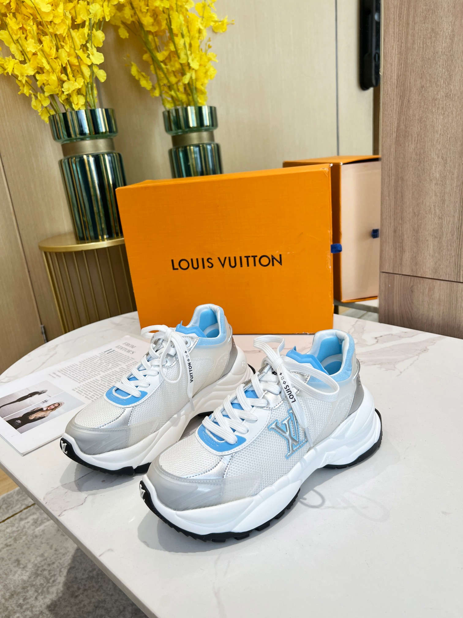 Louis Vuitton Run 55 Sneaker White For Women