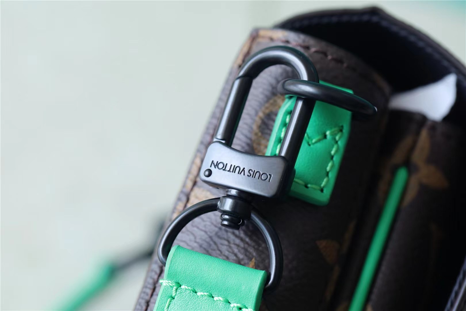 Louis Vuitton S-Lock Vertical Wearable Wallet Monogram Macassar Green For Men, Men’s Bags, Shoulder And Crossbody Bags 7.5in/19cm LV