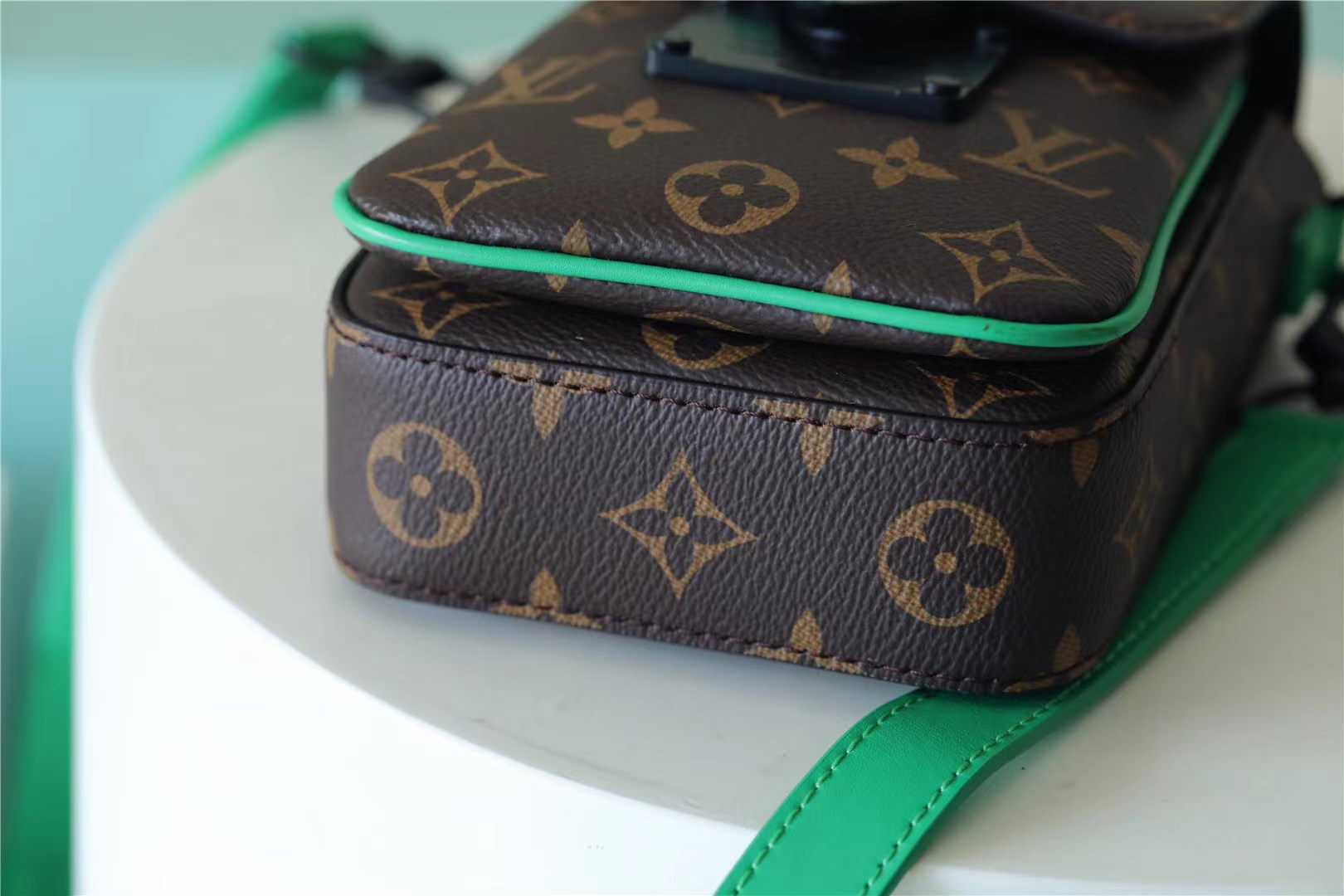 Louis Vuitton S-Lock Vertical Wearable Wallet Monogram Macassar Green For Men, Men’s Bags, Shoulder And Crossbody Bags 7.5in/19cm LV
