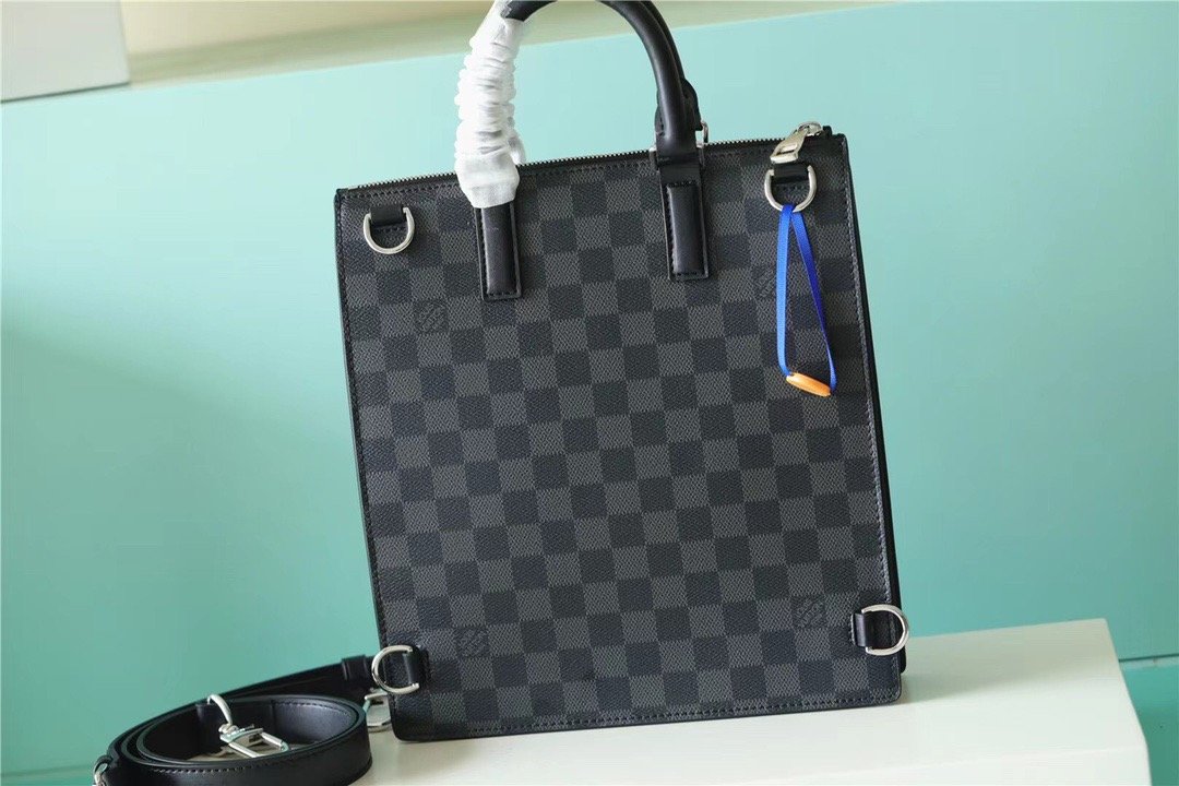 Louis Vuitton Sac Plat Cross Damier Graphite Canvas For Men, Men’s Bags, Shoulder And Crossbody Bags 11.2in/28.5cm
