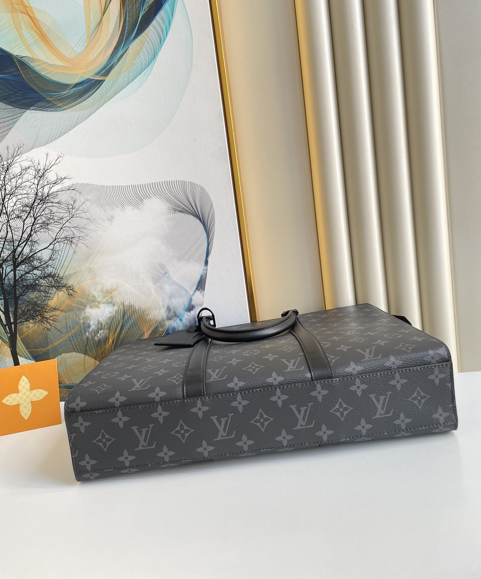 Louis Vuitton Sac Plat Horizontal Zippe Monogram Eclipse For Men, Men’s Bags, Shoulder And Crossbody Bags 15.4in/39cm