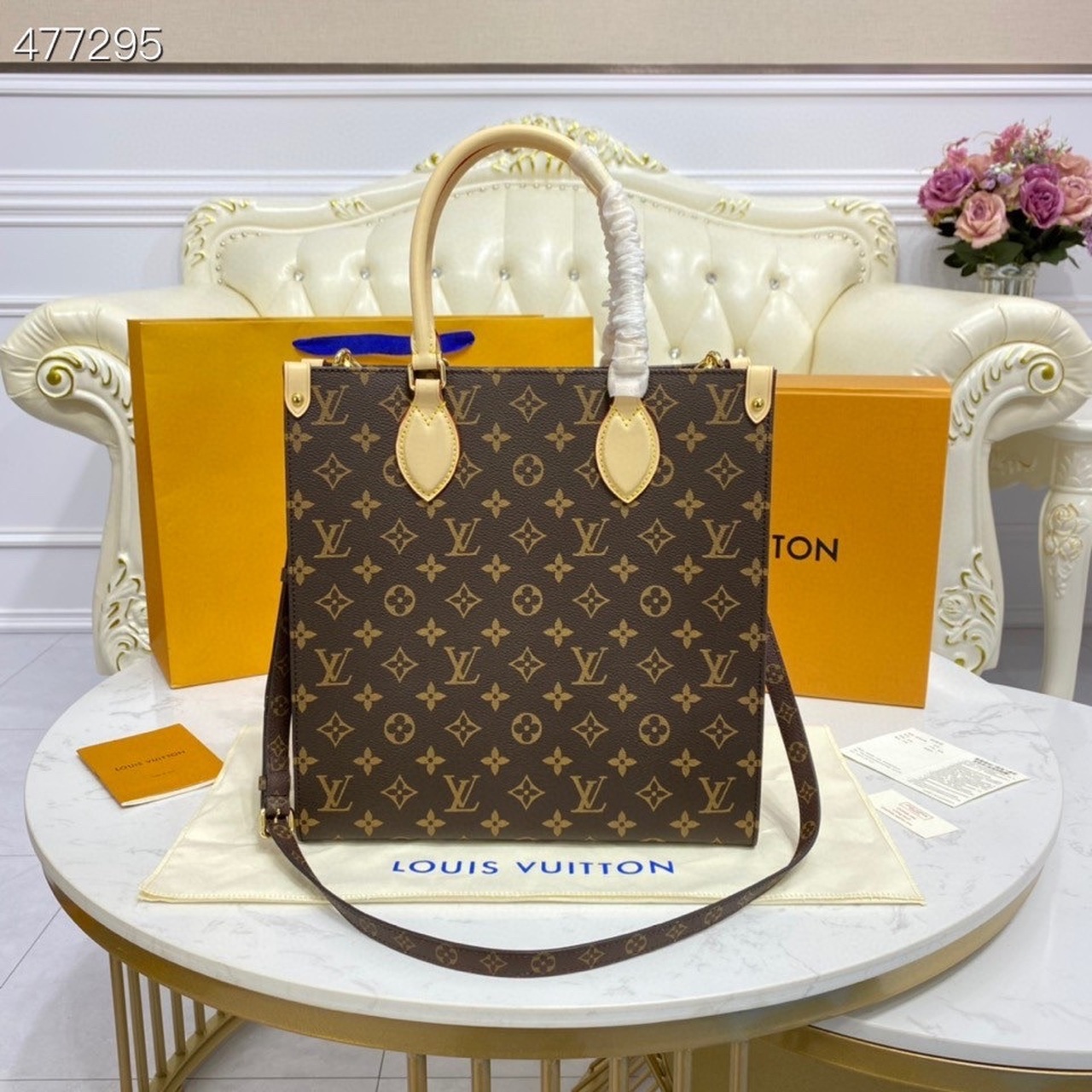 Louis Vuitton Sac Plat PM Monogram Canvas For Women, Women’s Handbags, Shoulder And Crossbody Bags 11.8in/30cm