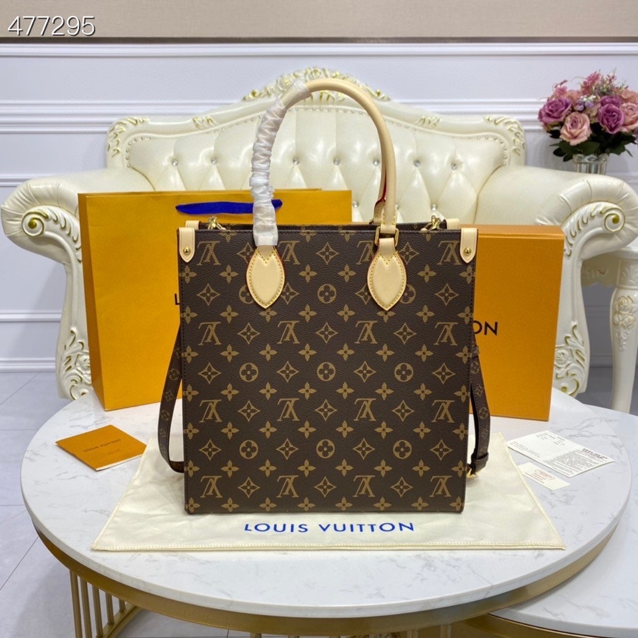 Louis Vuitton Sac Plat PM Monogram Canvas For Women, Women’s Handbags, Shoulder And Crossbody Bags 11.8in/30cm