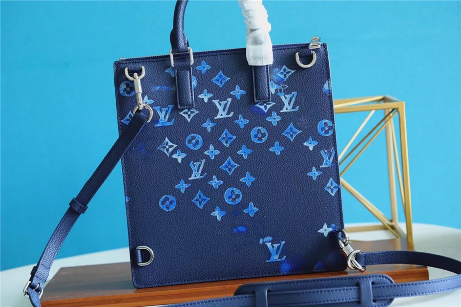 Louis Vuitton Sac Plat Zippe Blue For Men 11.4in/29cm