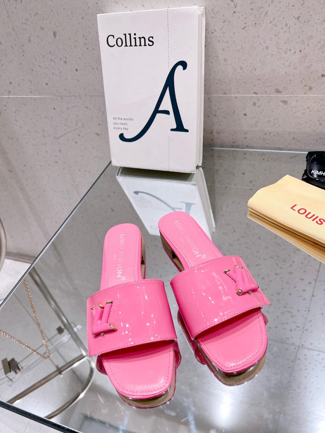 Louis Vuitton Shake Flat Mule Pink For Women