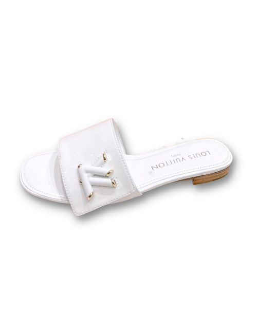 Louis Vuitton Shake Flat Mule White For Women