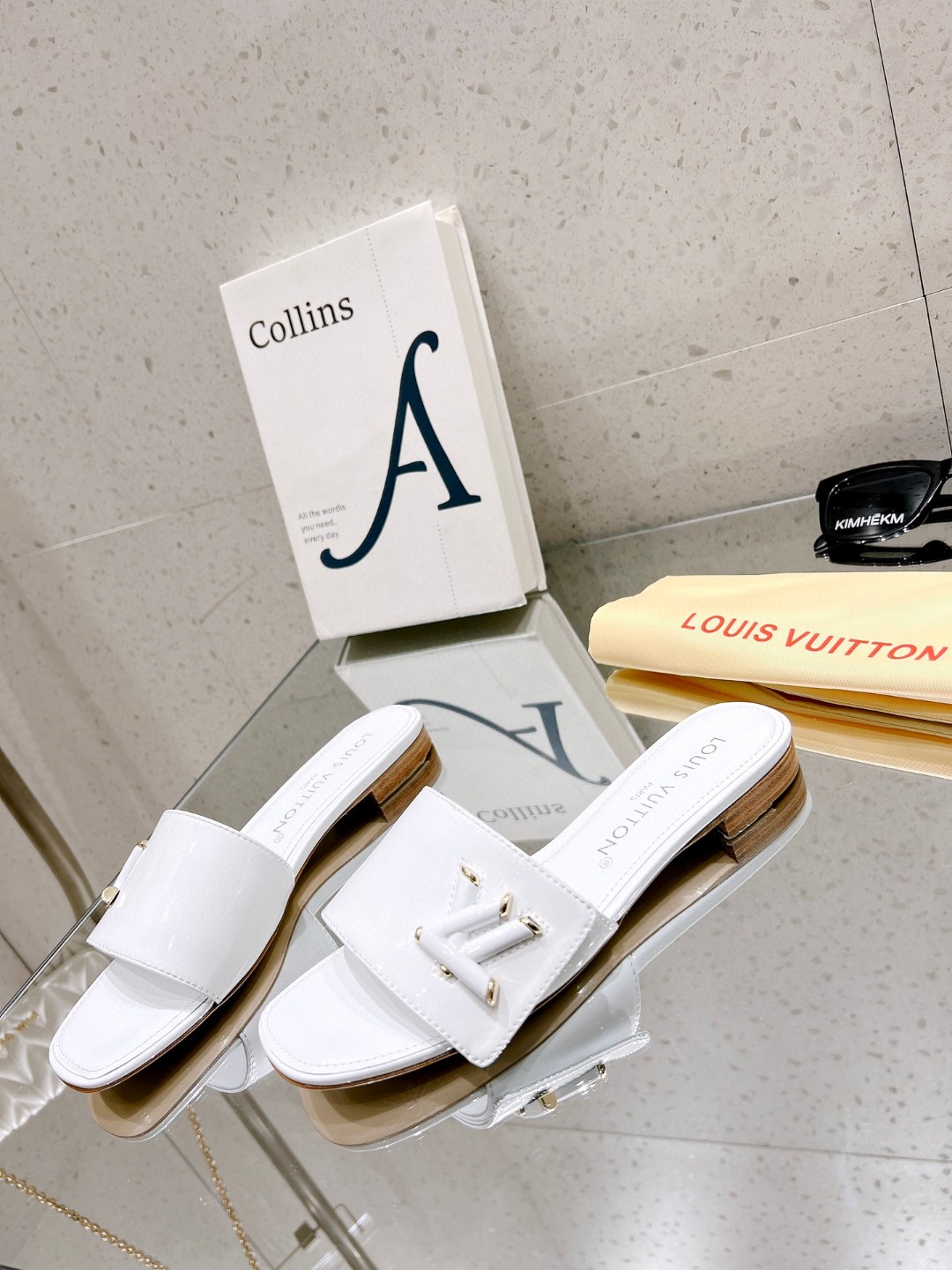 Louis Vuitton Shake Flat Mule White For Women