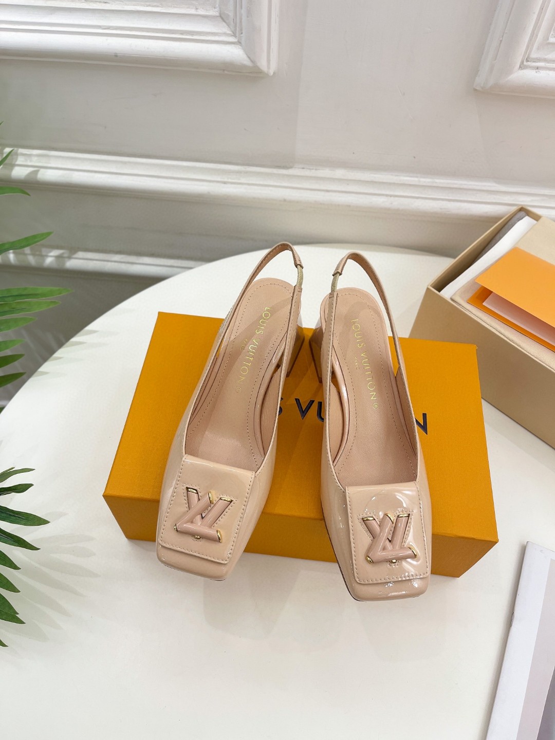 Louis Vuitton Shake Slingback Pump Beige For Women