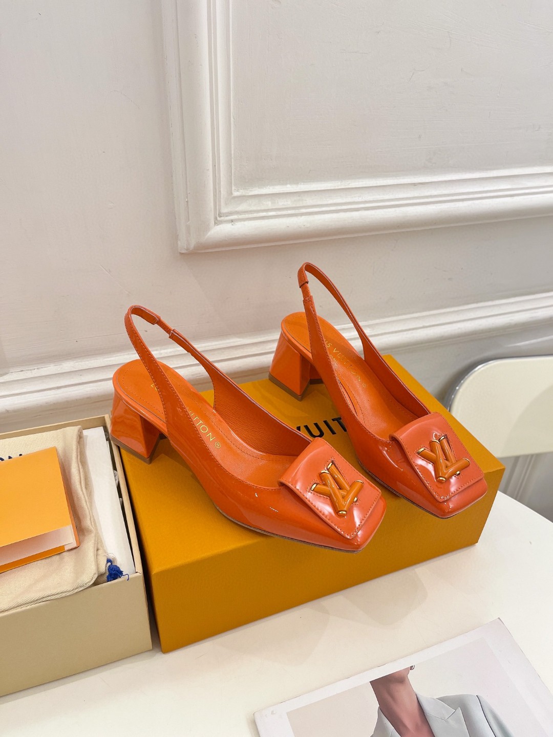 Louis Vuitton Shake Slingback Pump Orange For Women