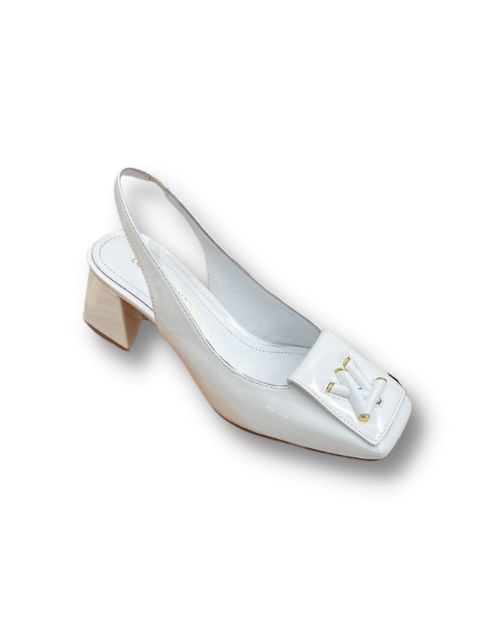 Louis Vuitton Shake Slingback Pump White For Women 1AB0UL