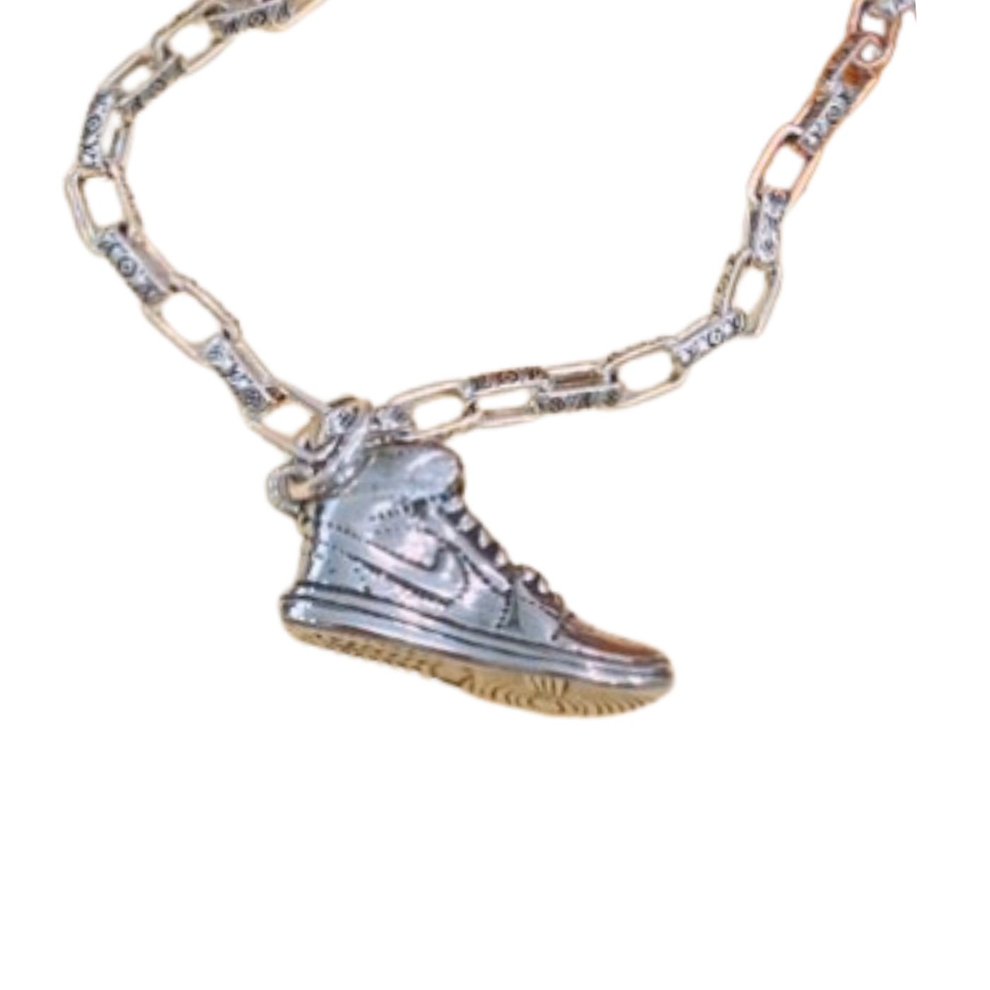 Louis Vuitton Shoe Necklace Silver For Women