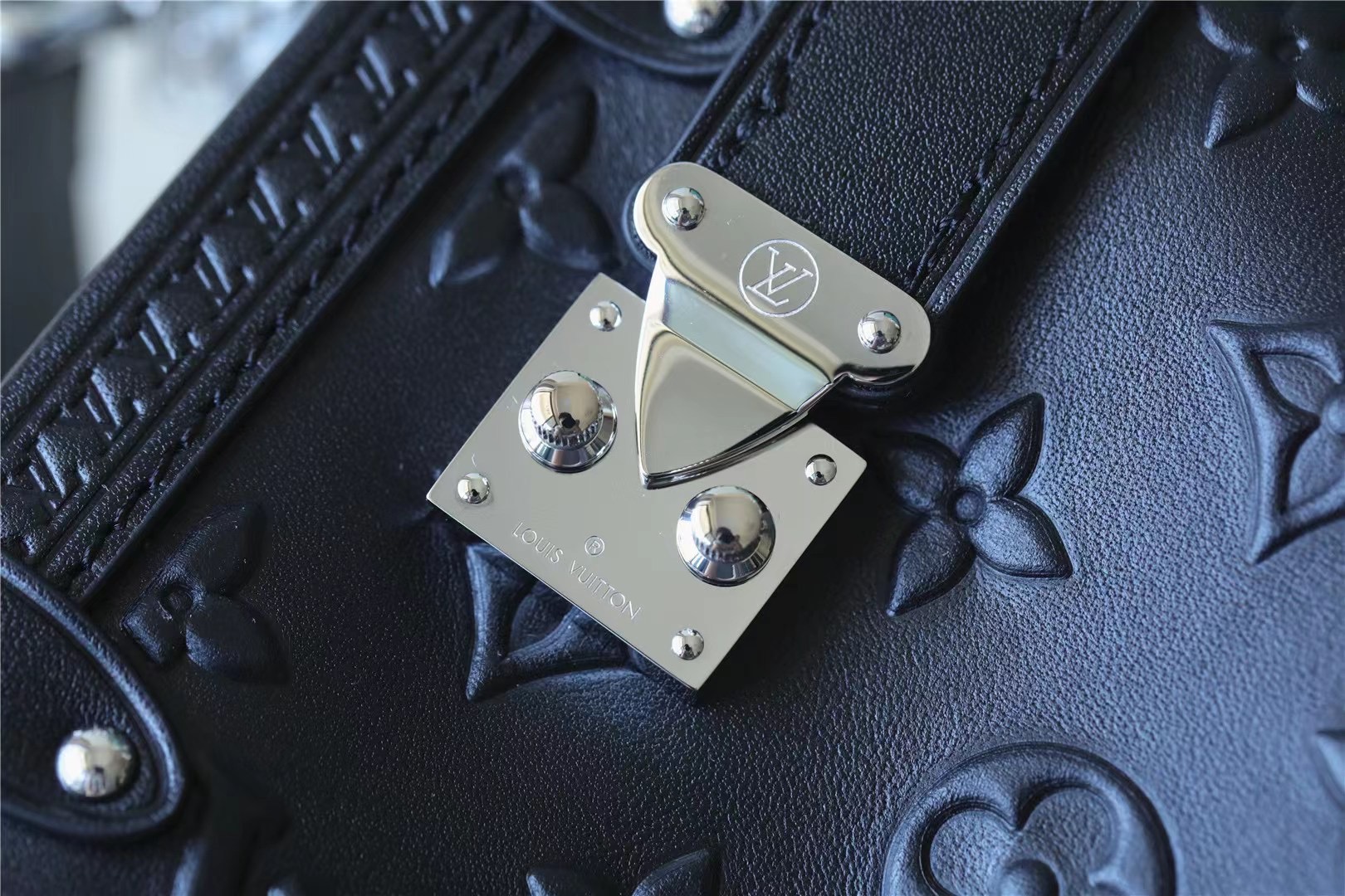 Louis Vuitton Side Trunk Monogram Black/Brown For Women 8.3in/21cm