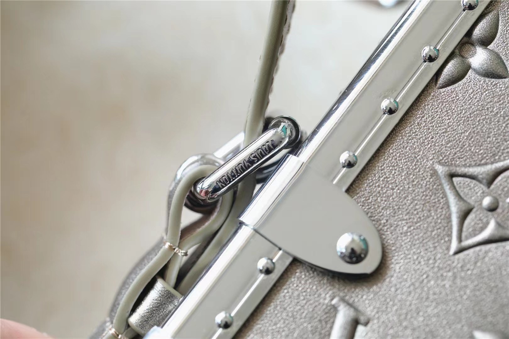 Louis Vuitton Side Trunk Monogram Grey For Women 8.3in/21cm