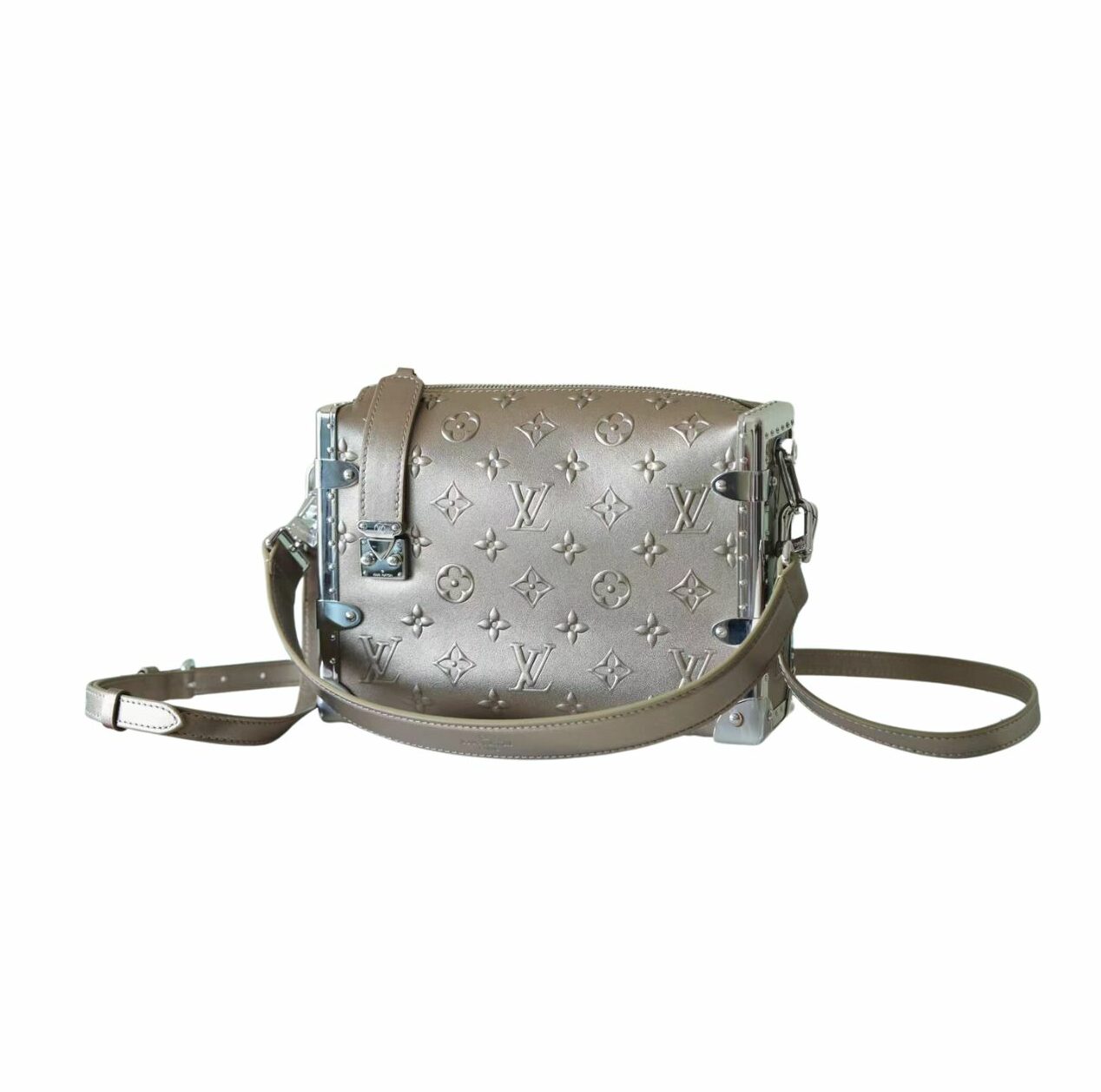Louis Vuitton Side Trunk Monogram Grey For Women 8.3in/21cm