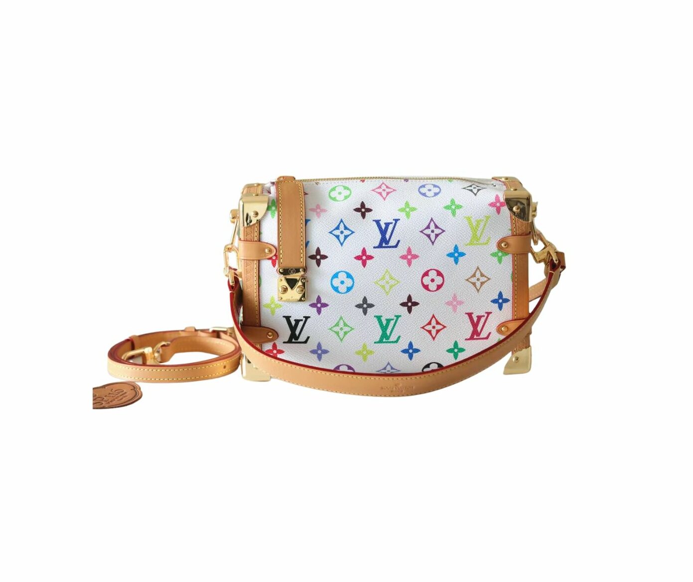 Louis Vuitton Side Trunk Monogram White/Black For Women 8.3in/21cm