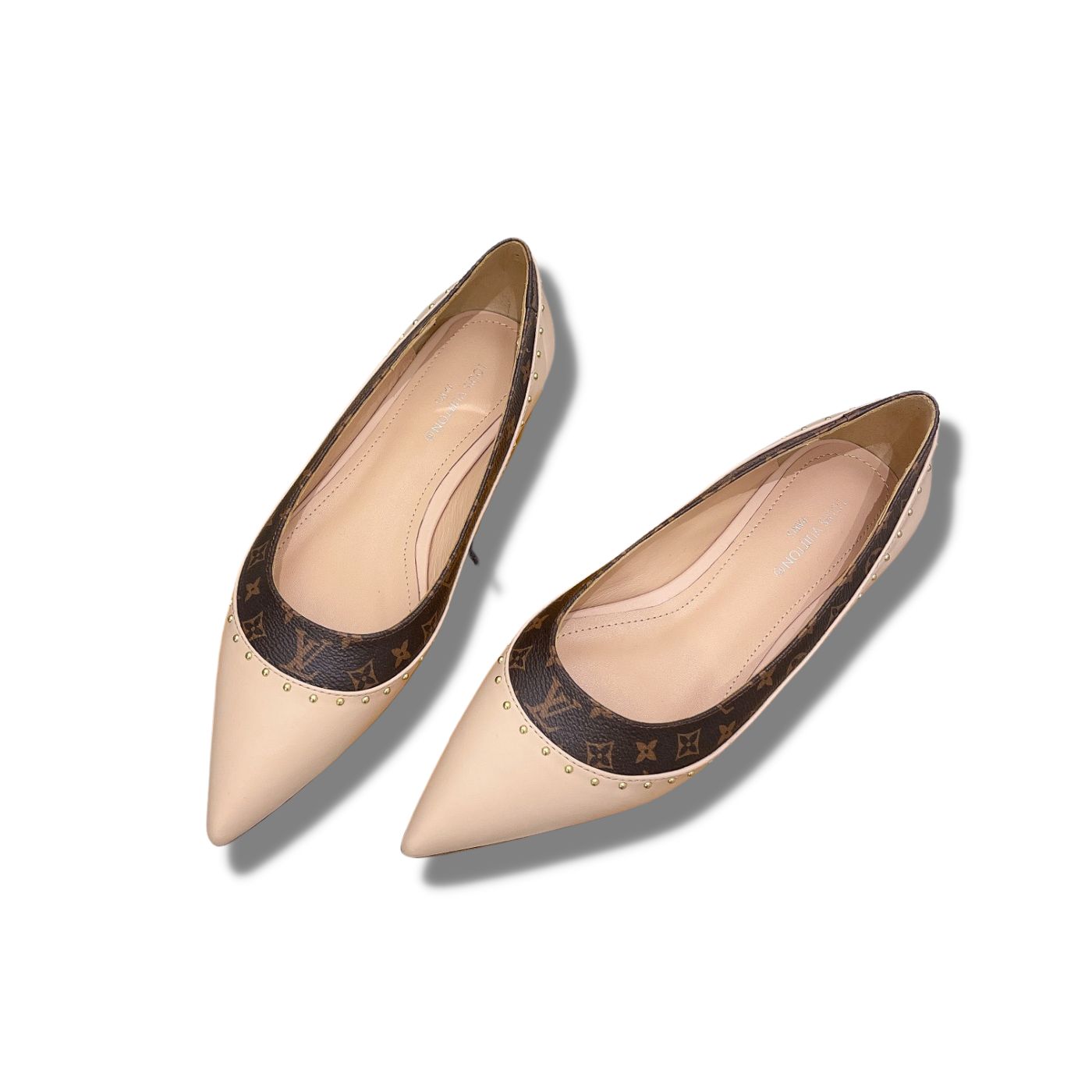 Louis Vuitton Signature Flat Ballerina Beige For Women