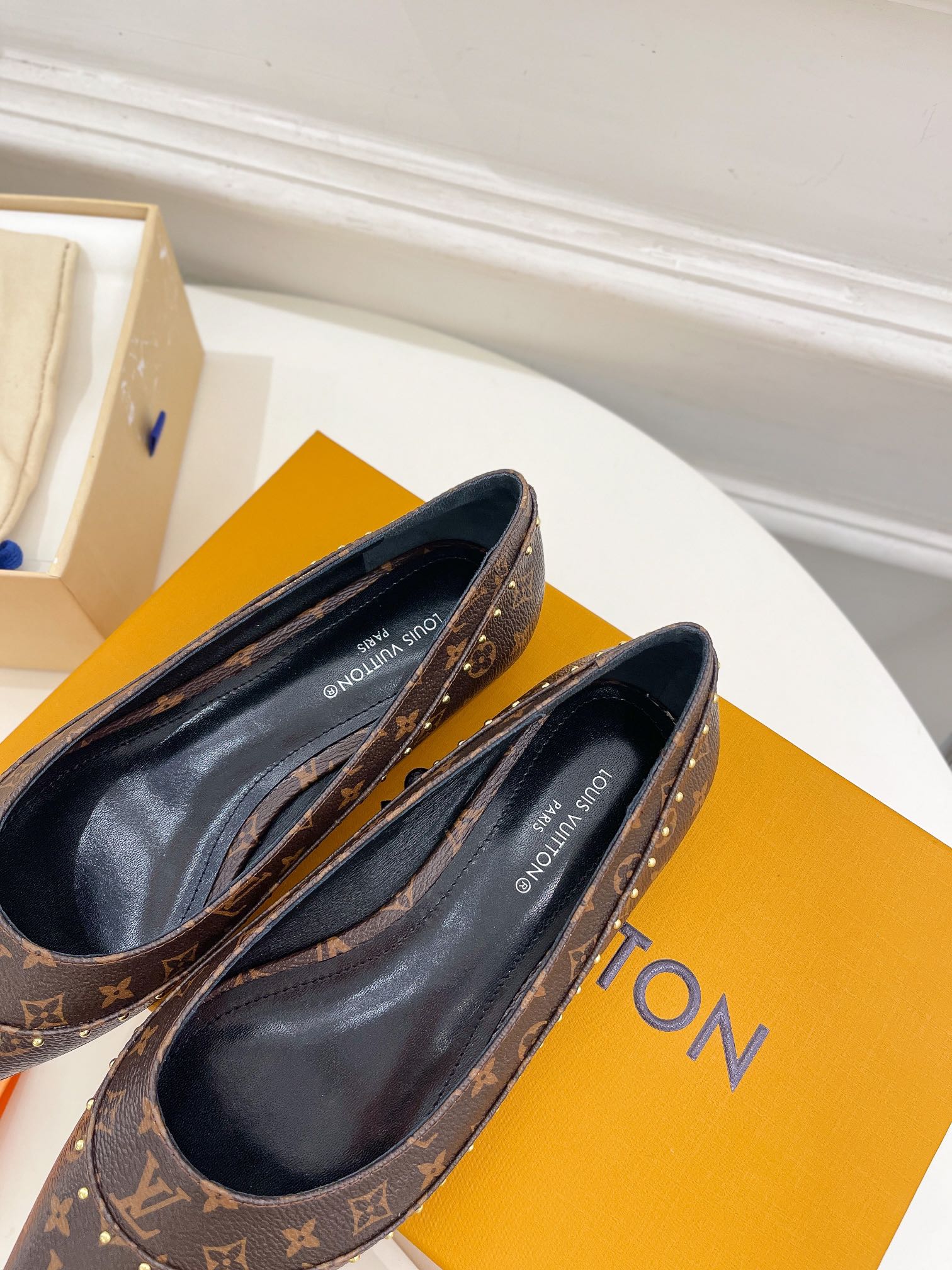 Louis Vuitton Signature Flat Ballerina Brown For Women
