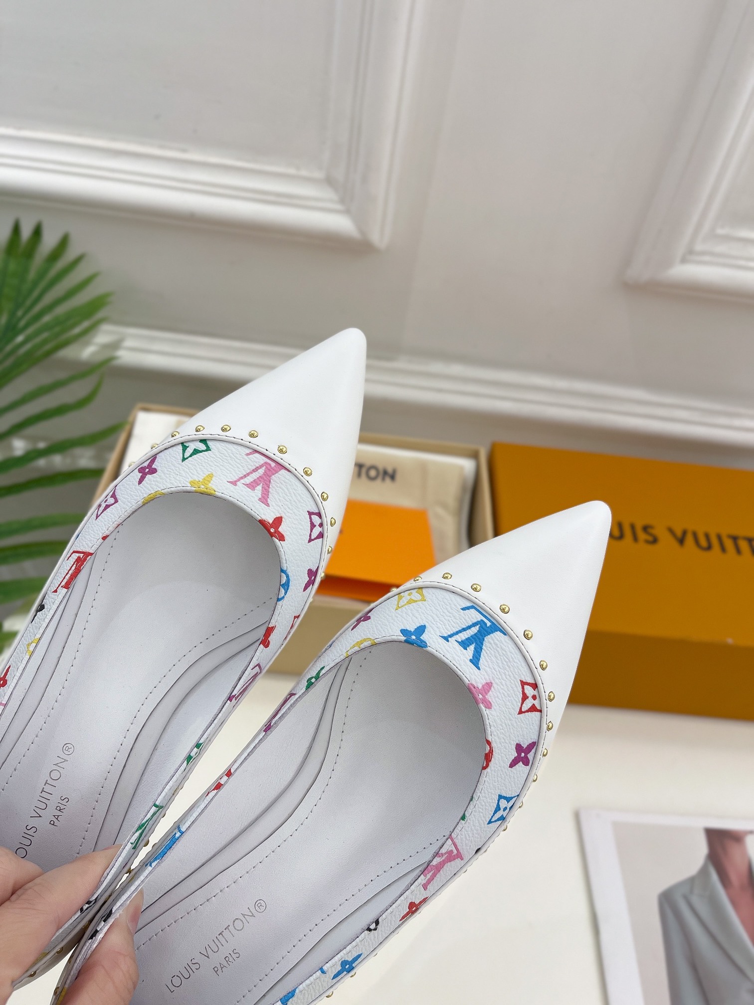 Louis Vuitton Signature Flat Ballerina White For Women