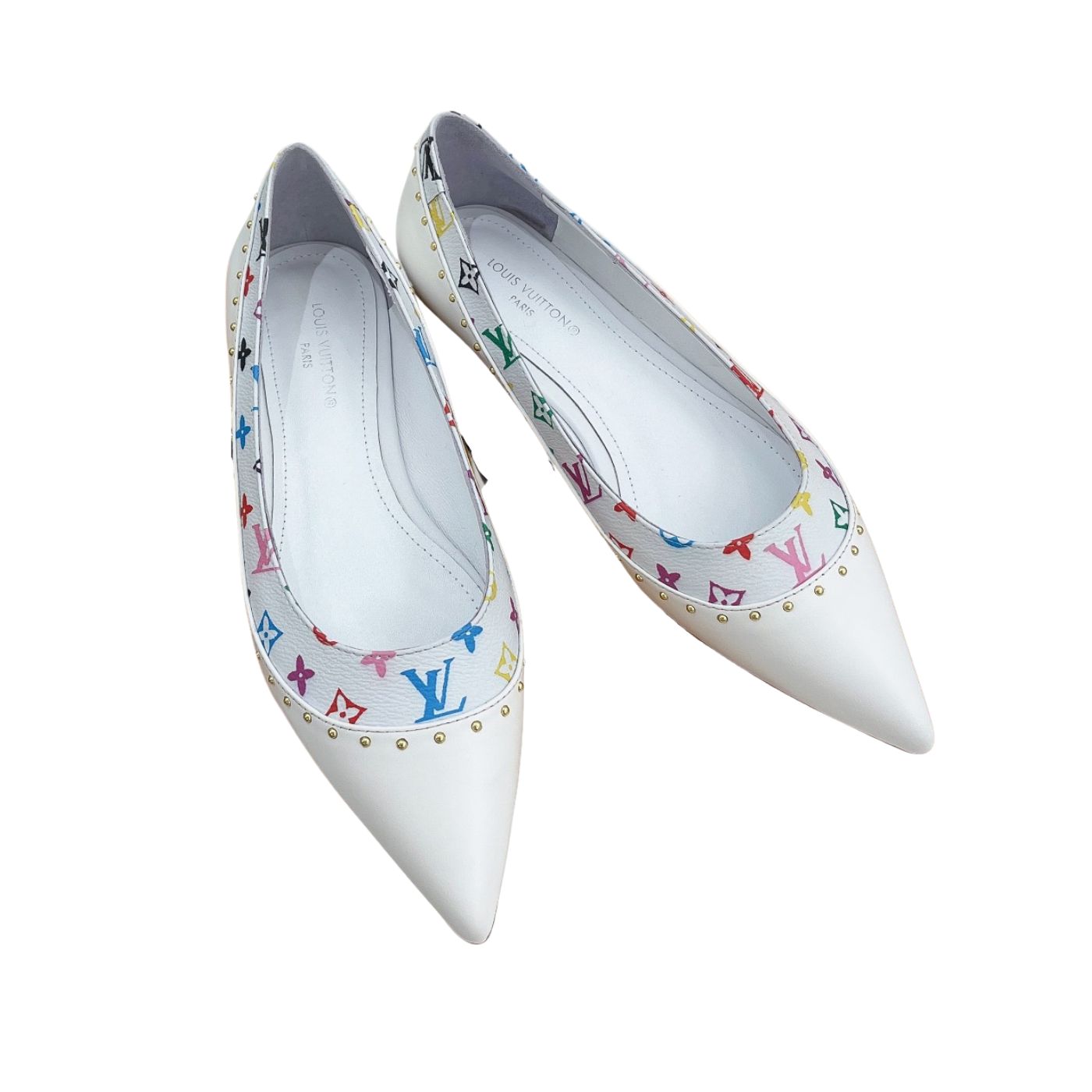 Louis Vuitton Signature Flat Ballerina White For Women