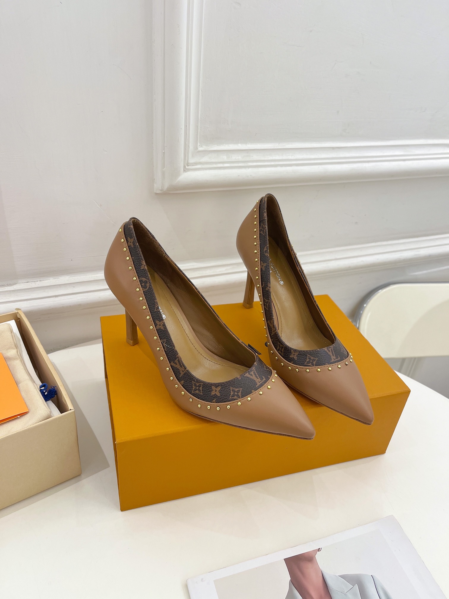 Louis Vuitton Signature Pump Brown For Women 9.5/3.7in