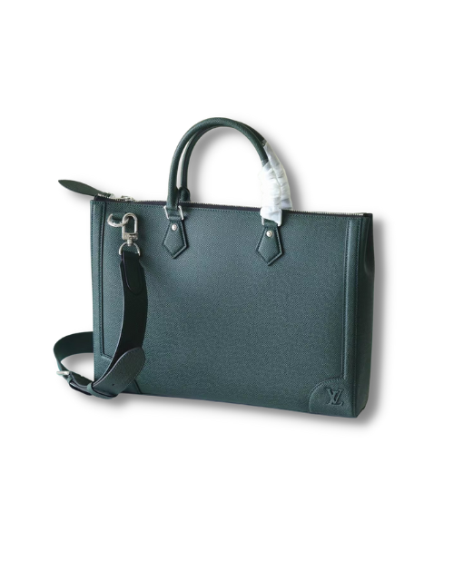 Louis Vuitton Slim Briefcase Taigarama Black For Men 15.7in/40cm