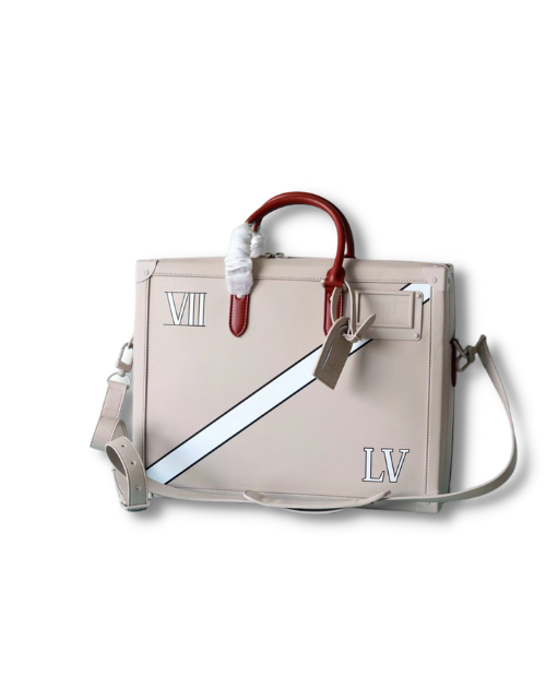 Louis Vuitton Soft Trunk Briefcase White For Men 15in/38cm