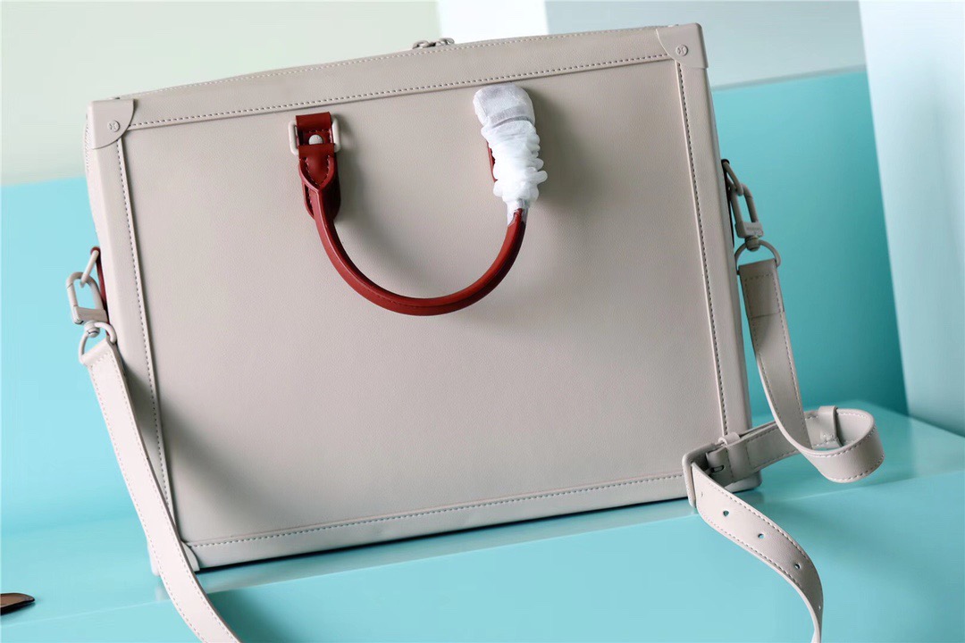 Louis Vuitton Soft Trunk Briefcase White For Men 15in/38cm