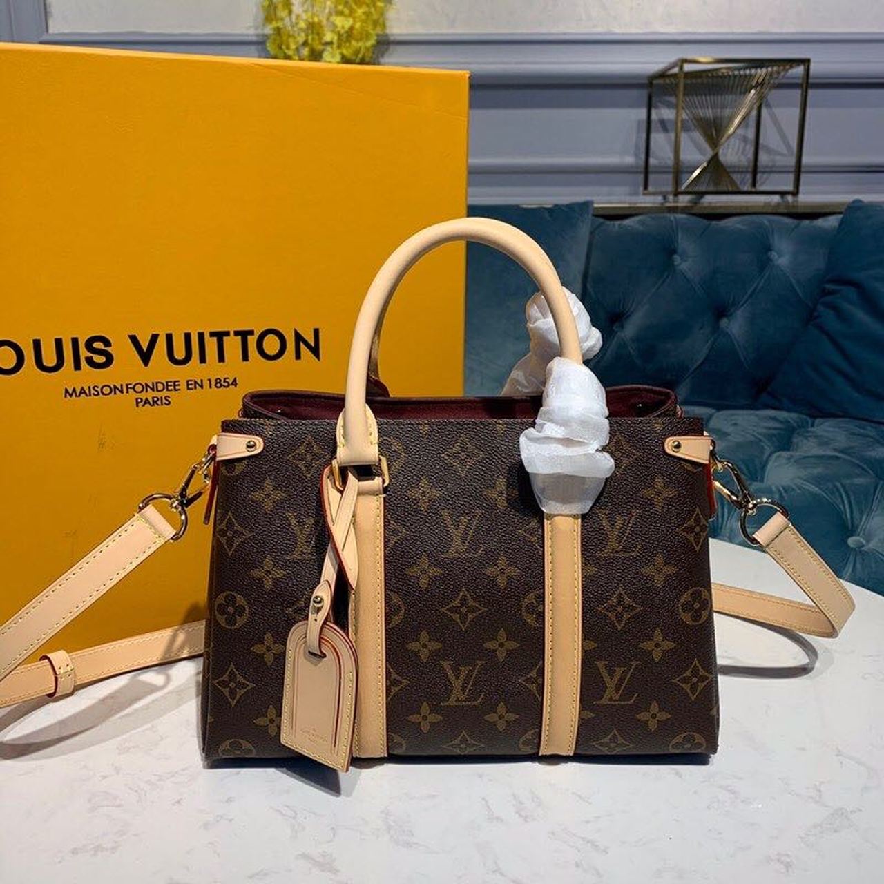 Louis Vuitton Soufflot BB Monogram Canvas For Women, Women’s Handbags, Shoulder And Crossbody Bags 11.4in/29cm