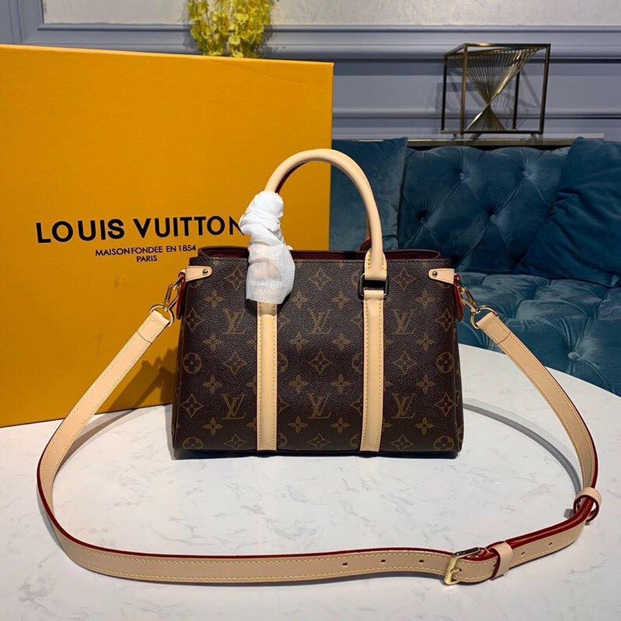 Louis Vuitton Soufflot BB Monogram Canvas For Women, Women’s Handbags, Shoulder And Crossbody Bags 11.4in/29cm