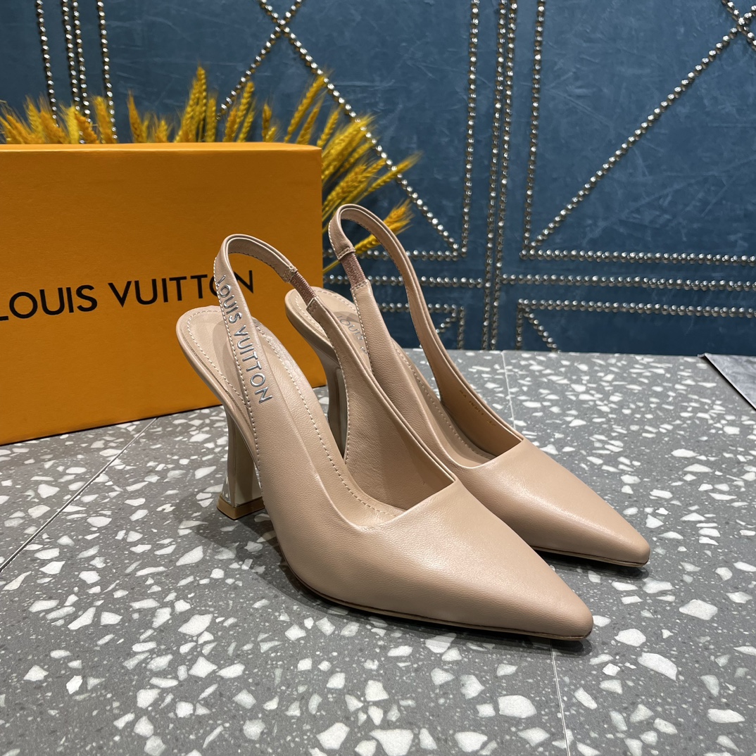 Louis Vuitton Sparkle Slingback Pump Beige For Women 1AB1GQ
