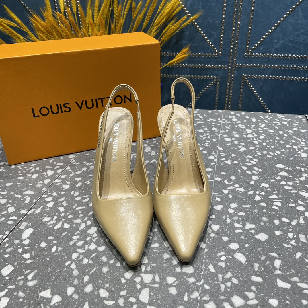 Louis Vuitton Sparkle Slingback Pump Beige For Women