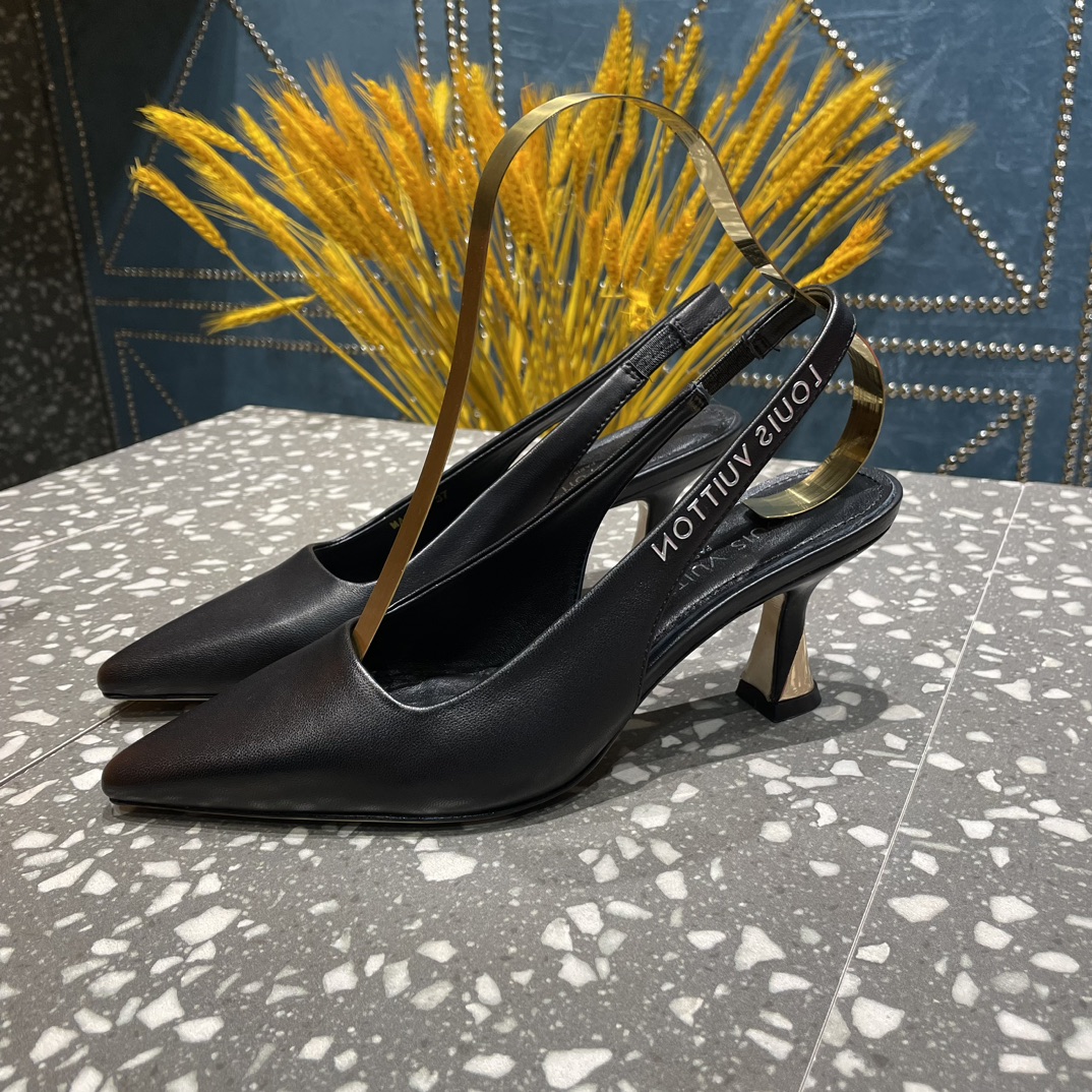 Louis Vuitton Sparkle Slingback Pump Black For Women 1AB0MT