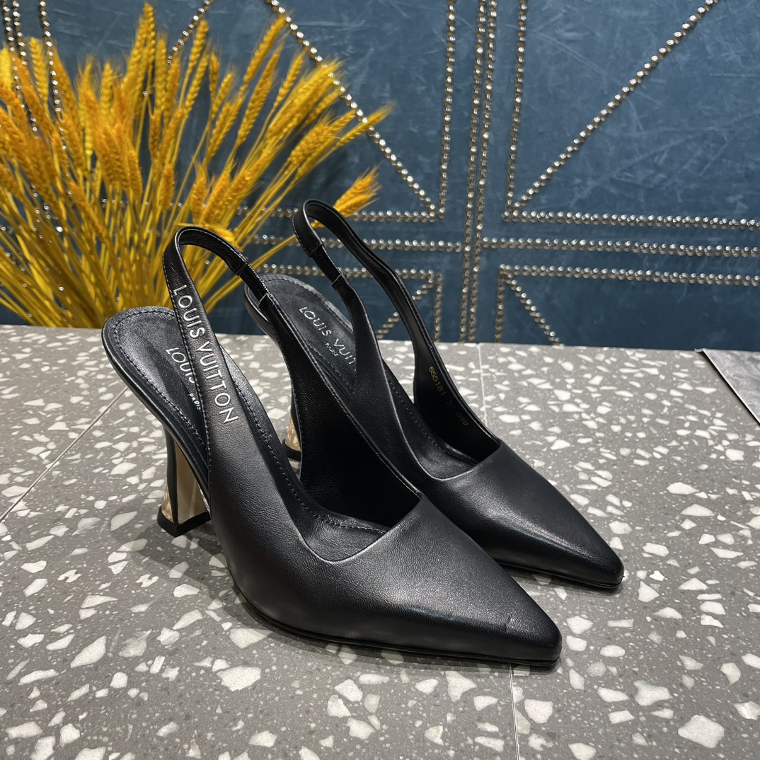 Louis Vuitton Sparkle Slingback Pump Black For Women 1AB1E8