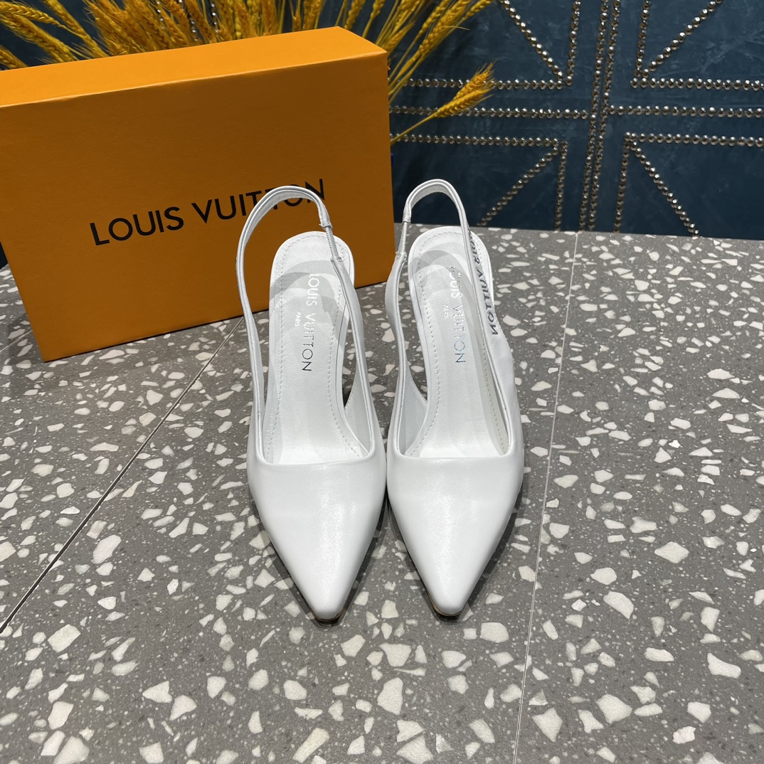 Louis Vuitton Sparkle Slingback Pump White For Women