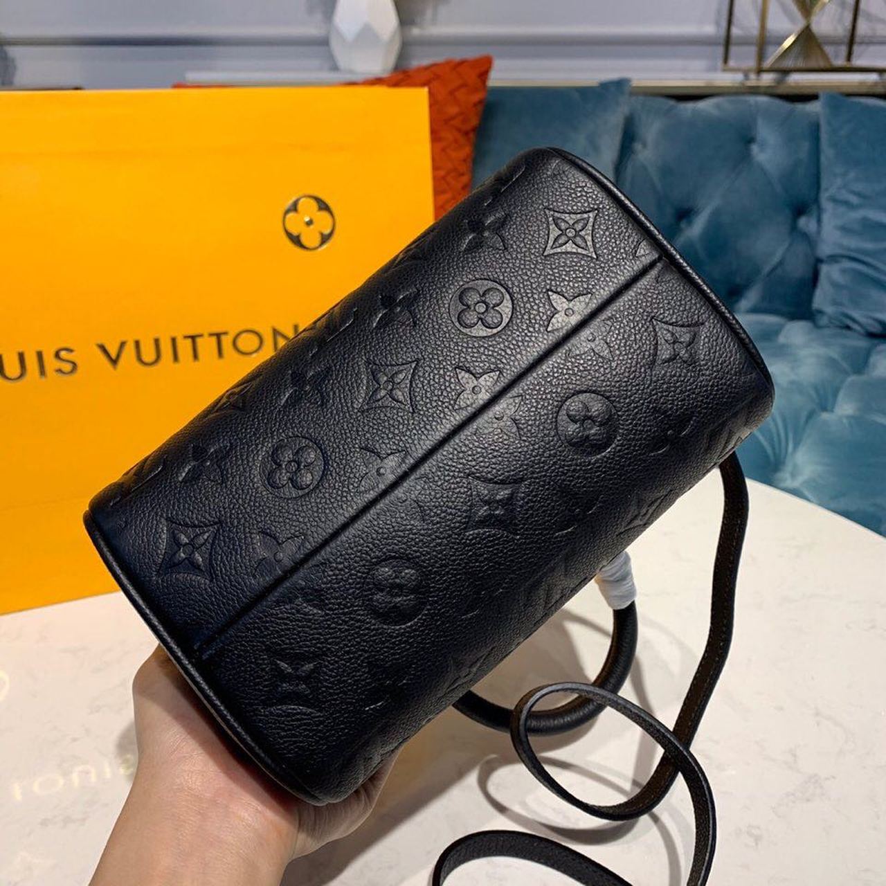 Louis Vuitton Speedy Bandouliere 20 Monogram Empreinte Black For Women, Women’s Handbags, Shoulder And Crossbody Bags 7.8in/20cm