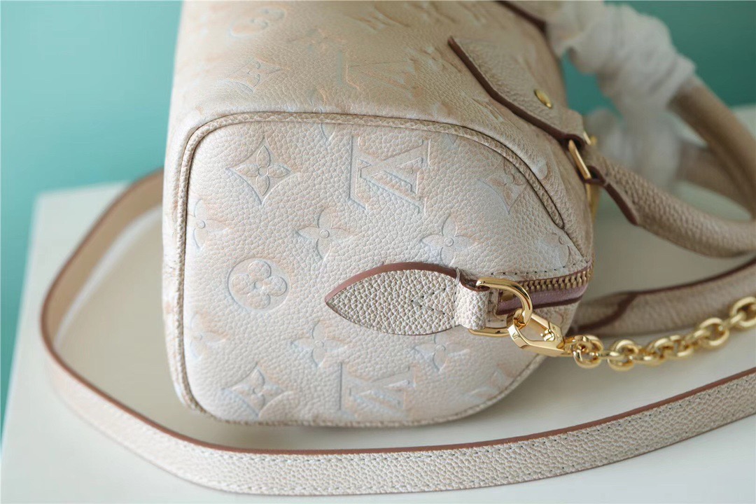 Louis Vuitton Speedy Bandouliere 20 Monogram Empreinte Pale Beige For Women, Women’s Handbags, Shoulder And Crossbody Bags 20.5cm/8.1in