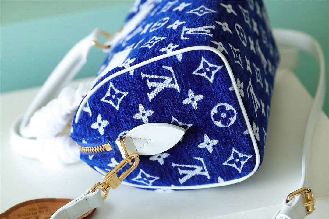 Louis Vuitton Speedy Bandouliere 20 PM Monogram Blue For Women, Women’s Handbags, Shoulder And Crossbody Bags 20.5cm/8.1in