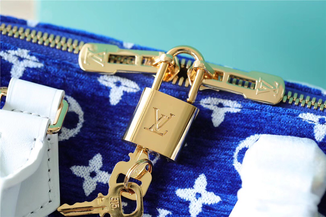 Louis Vuitton Speedy Bandouliere 20 PM Monogram Blue For Women, Women’s Handbags, Shoulder And Crossbody Bags 20.5cm/8.1in