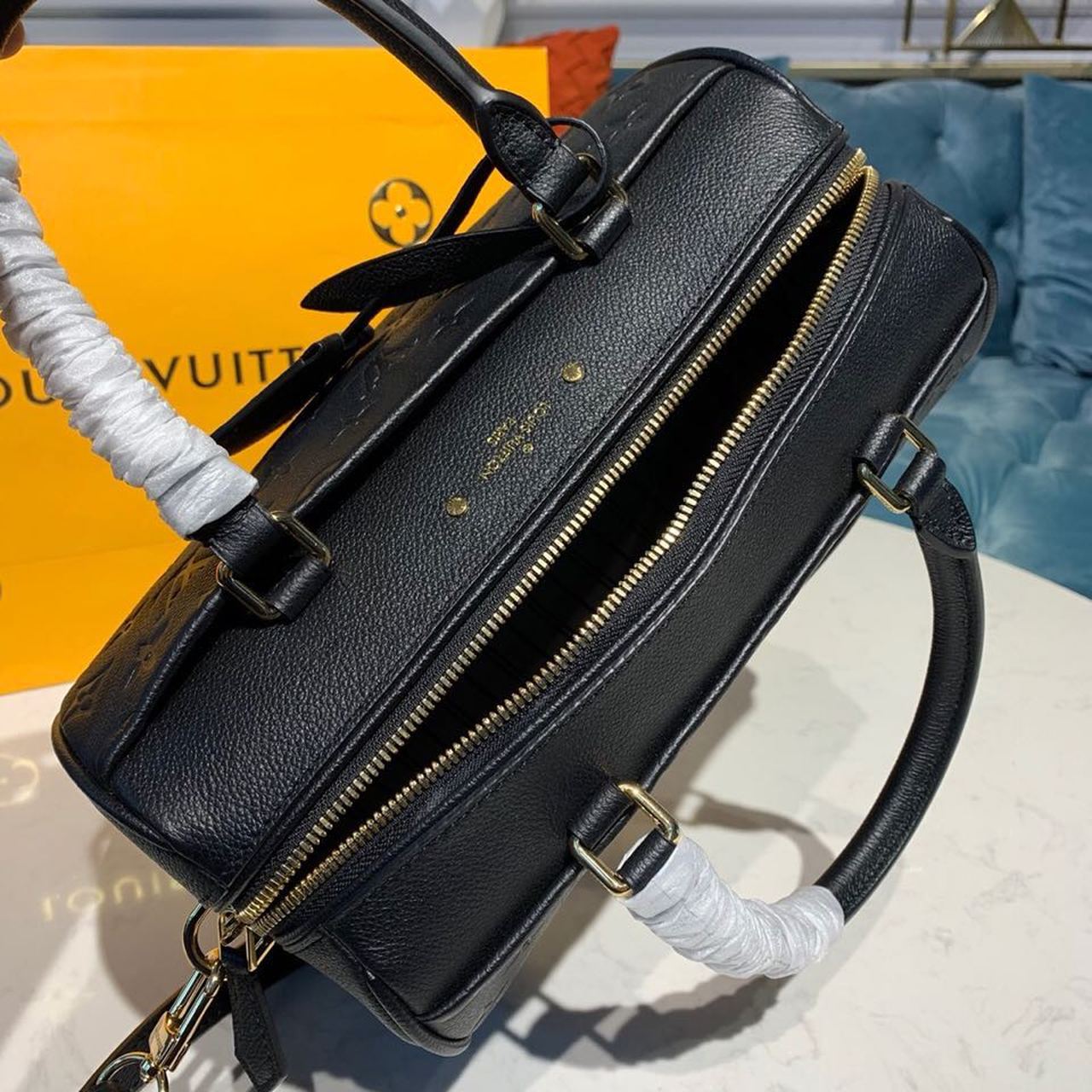Louis Vuitton Speedy Bandouliere 25 Monogram Empreinte Black For Women, Women’s Handbags, Shoulder And Crossbody Bags 9.8in/25cm
