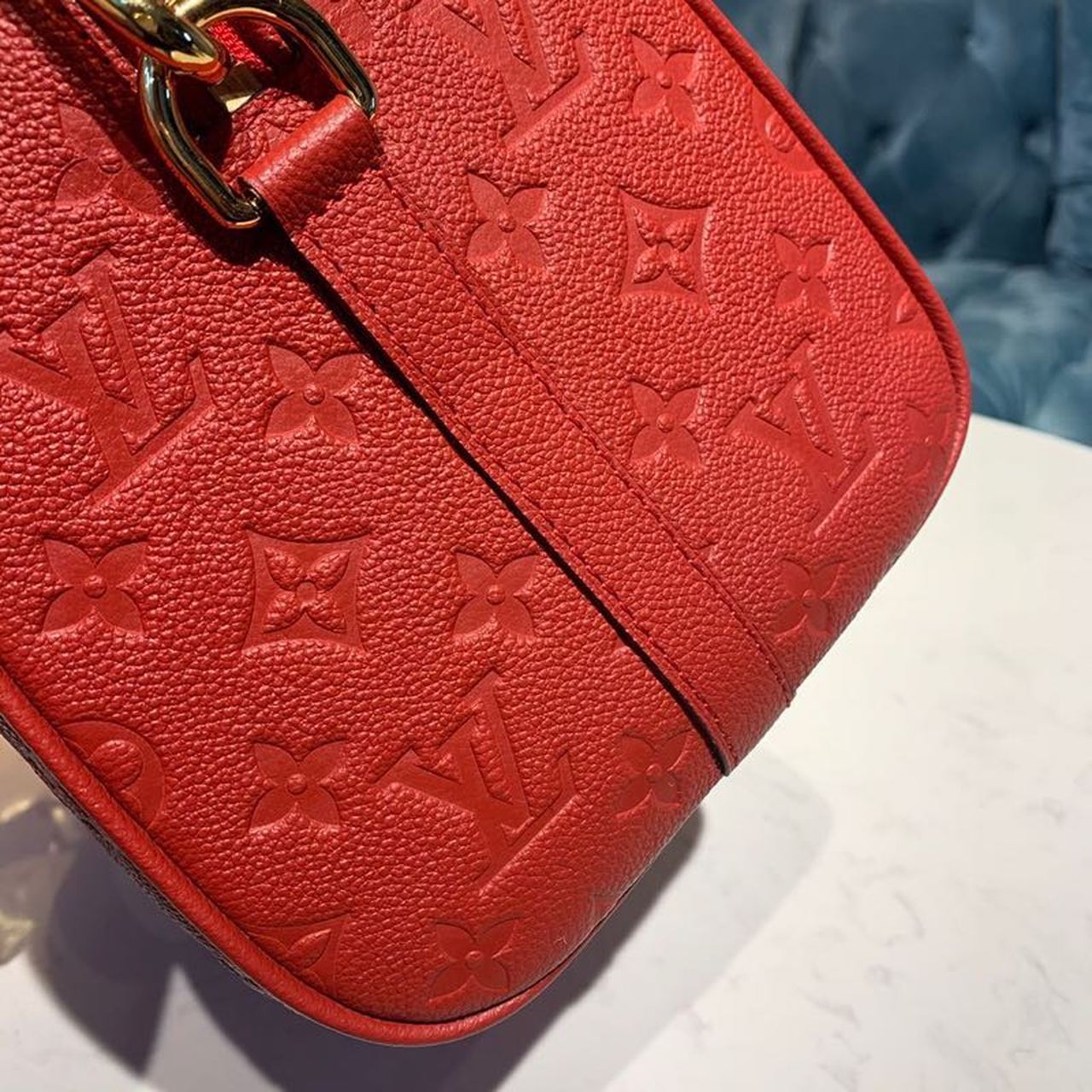 Louis Vuitton Speedy Bandouliere 25 Monogram Empreinte Cherry Red For Women, Women’s Handbags, Shoulder And Crossbody Bags 9.8in/25cm LV
