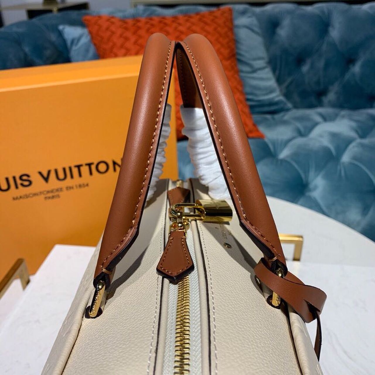 Louis Vuitton Speedy Bandouliere 25 Monogram Empreinte Creme For Women, Women’s Handbags, Shoulder And Crossbody Bags 9.8in/25cm