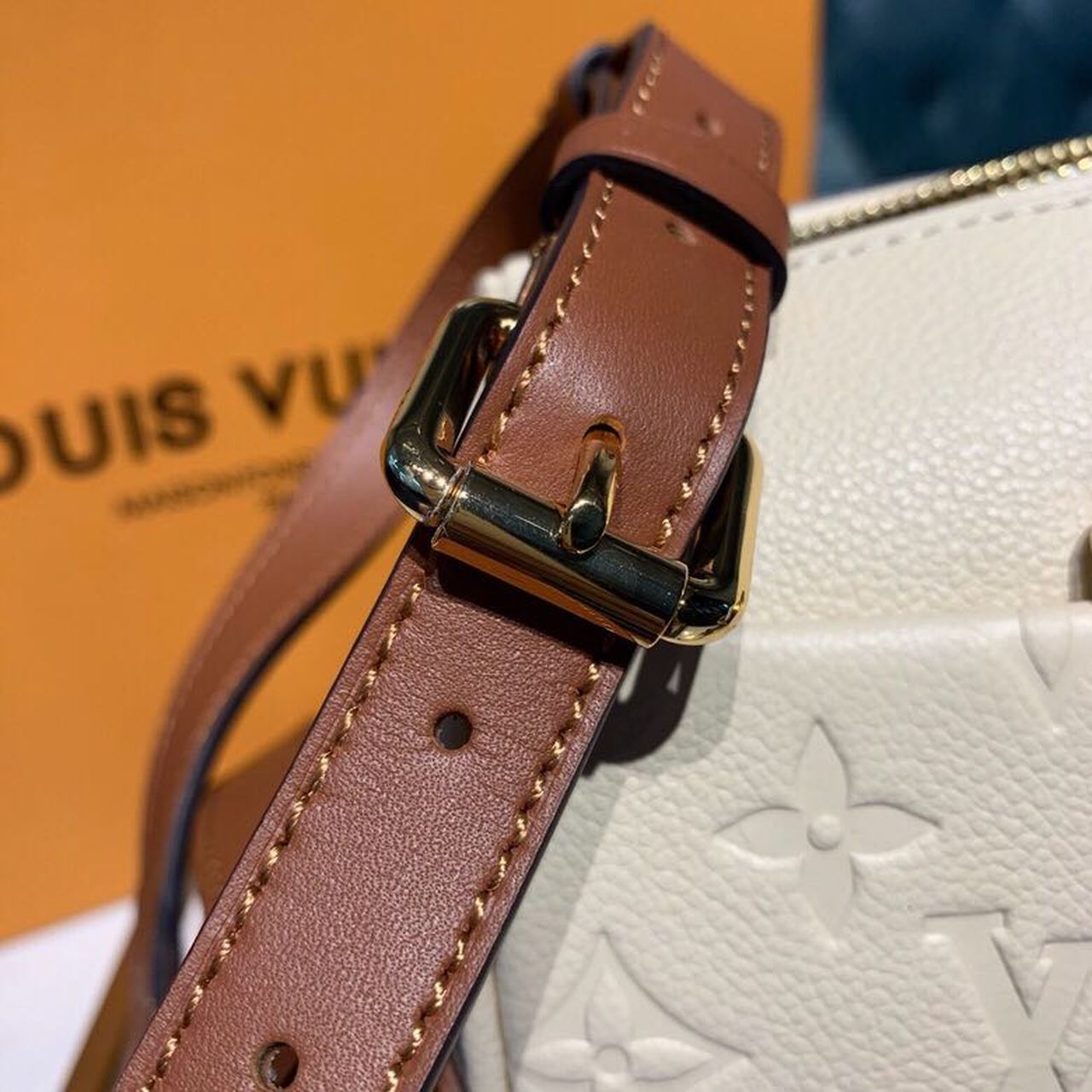 Louis Vuitton Speedy Bandouliere 25 Monogram Empreinte Creme For Women, Women’s Handbags, Shoulder And Crossbody Bags 9.8in/25cm