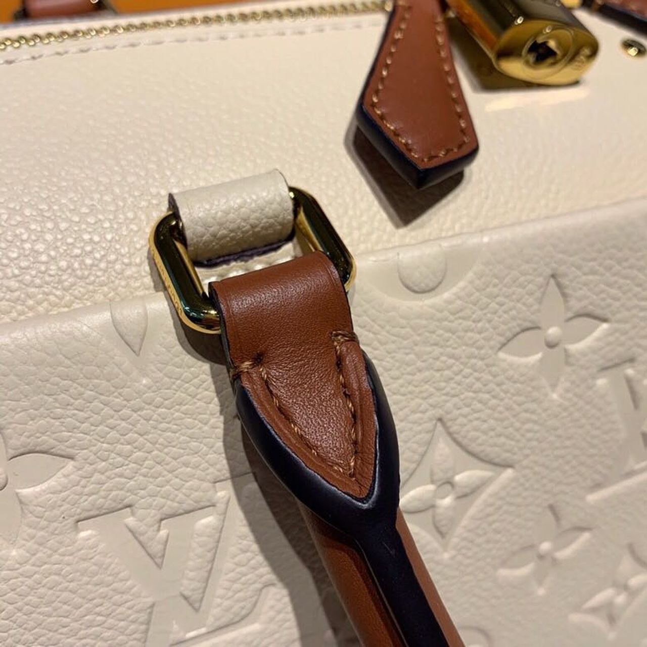 Louis Vuitton Speedy Bandouliere 25 Monogram Empreinte Creme For Women, Women’s Handbags, Shoulder And Crossbody Bags 9.8in/25cm