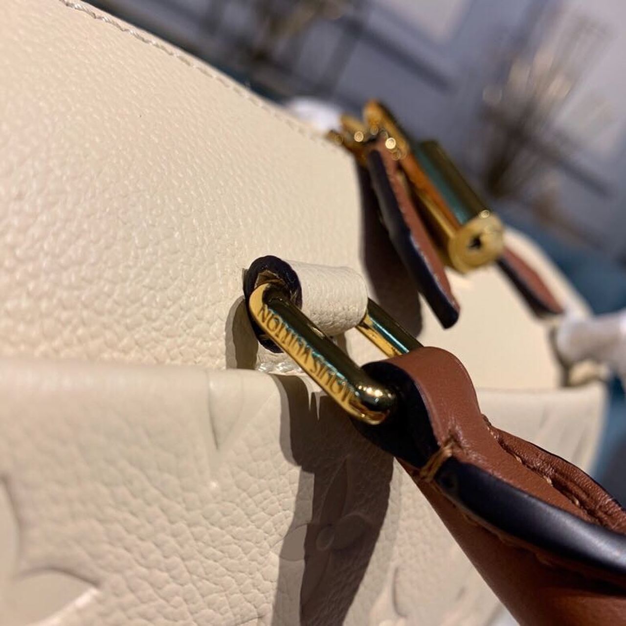 Louis Vuitton Speedy Bandouliere 25 Monogram Empreinte Creme For Women, Women’s Handbags, Shoulder And Crossbody Bags 9.8in/25cm