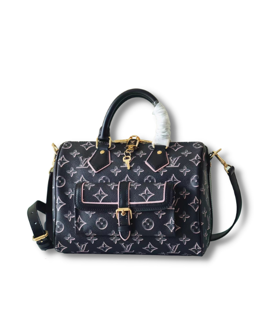 Louis Vuitton Speedy Bandouliere 25 Monogram Pattern Black For Women 9.8in/25cm