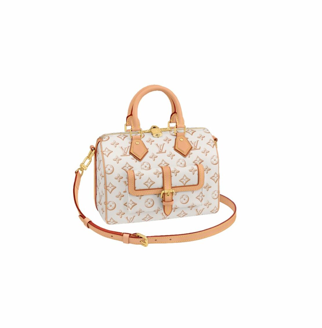 Louis Vuitton Speedy Bandouliere 25 Monogram Pattern White For Women 9.8in/25cm