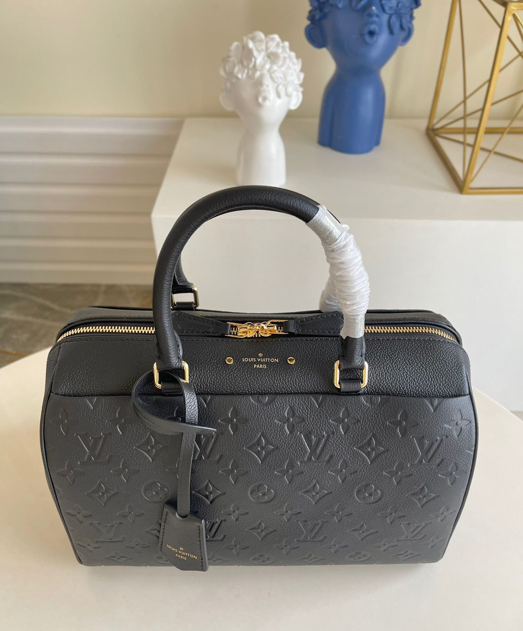 Louis Vuitton Speedy Bandouliere 30 Monogram Empreinte Black For Women, Women Handbags 9.8in/30cm
