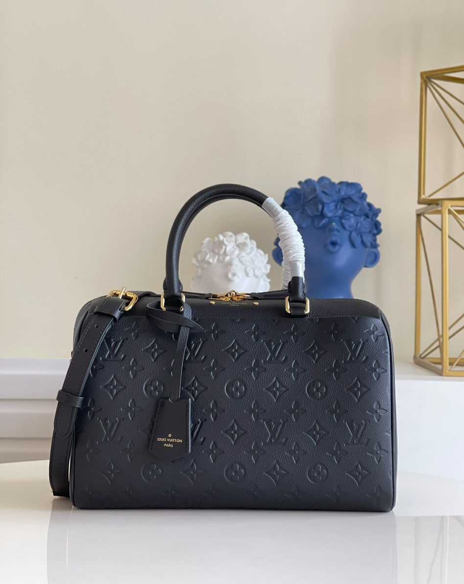 Louis Vuitton Speedy Bandouliere 30 Monogram Empreinte Black For Women, Women Handbags 9.8in/30cm